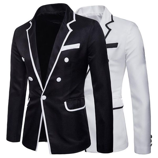 mens fashion slim fit suit blazer | 2021 brand new autumn male casual blazer solid suit jacket masculine one button, White;black
mens fashion slim fit suit blazer | 2021 brand new autumn male casual blazer solid suit jacket masculine one button, White;black