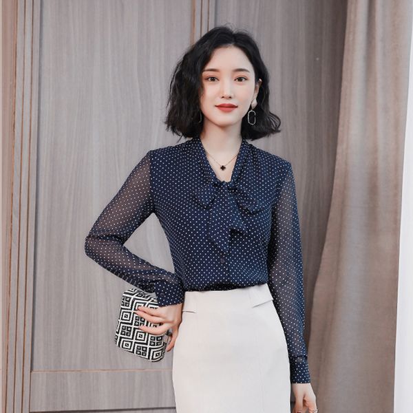 bow collar office blouse long sleeve women shirts fashion blue dot print chiffon blouse shirt womens and blouses 1864 50 q1217, White
bow collar office blouse long sleeve women shirts fashion blue dot print chiffon blouse shirt womens and blouses 1864 50 q1217, White