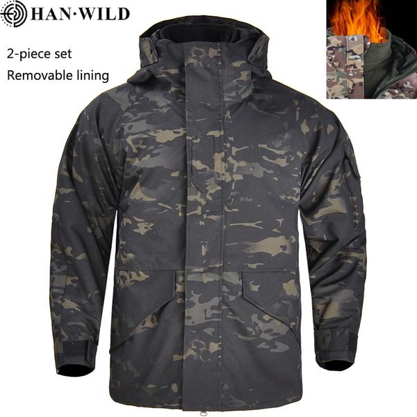 g8 men 2in1 camouflage jacket removable liner thermal thick coat+liner parka military tactical hooded 2in1 jacket waterproof hunting hiking, Blue;black
g8 men 2in1 camouflage jacket removable liner thermal thick coat+liner parka military tactical hooded 2in1 jacket waterproof hunting hiking, Blue;black