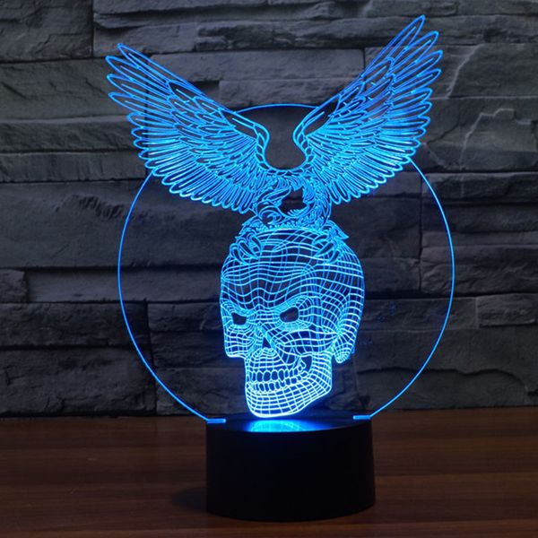 2021 new fantastic design 3d decor eagle skull shape creative night light cool lamp for home decoration kp79
2021 new fantastic design 3d decor eagle skull shape creative night light cool lamp for home decoration kp79