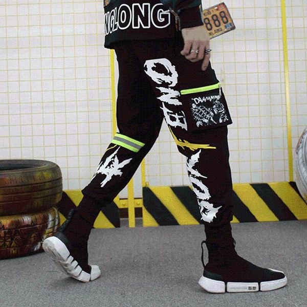 men's pants spring, autumn and winter casual leggings hip-hop personality overalls loose sports harlan, Black
men's pants spring, autumn and winter casual leggings hip-hop personality overalls loose sports harlan, Black