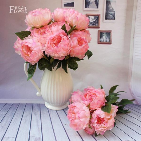 decorative flowers & wreaths artificial for decoration peony bouquet european fake leaf wedding home party 5 flowers& 10 leaves
decorative flowers & wreaths artificial for decoration peony bouquet european fake leaf wedding home party 5 flowers& 10 leaves