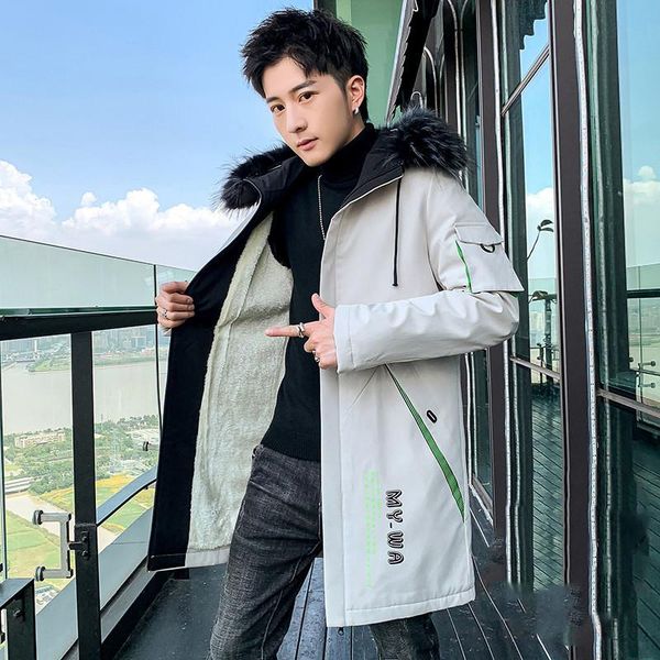 a hooded and velvet jacket male students in the long autumn and winter with velvet thick warm popular logo coat, Tan;black
a hooded and velvet jacket male students in the long autumn and winter with velvet thick warm popular logo coat, Tan;black