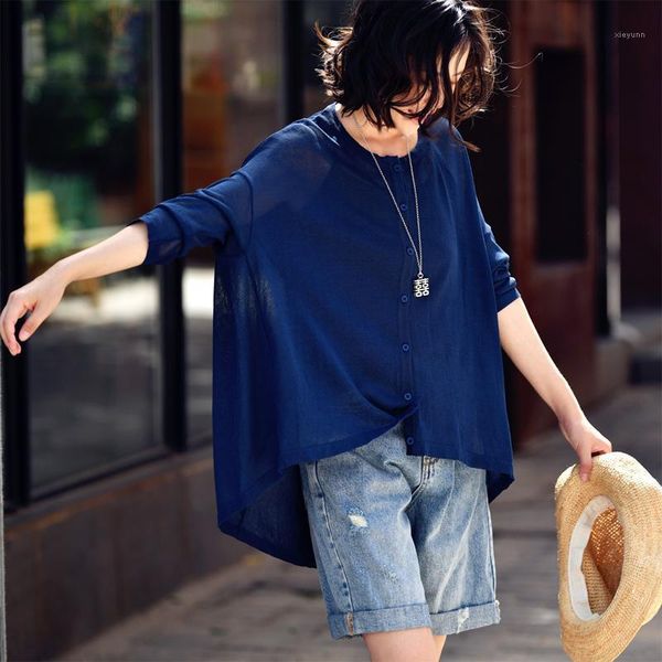 micoco w1825c summer light and thin round neck sunshade shirt with short front and long back air conditioning smock1, White
micoco w1825c summer light and thin round neck sunshade shirt with short front and long back air conditioning smock1, White