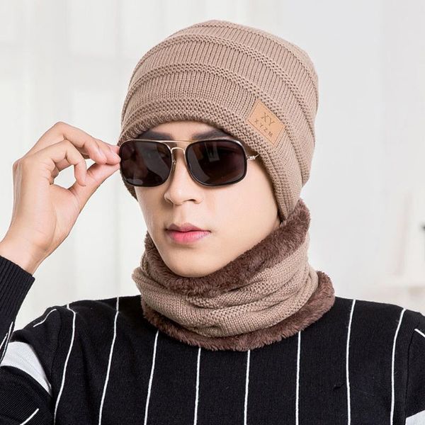berets d warm winter hat fashion outdoor knitted hat+scarf set plus plush lining for men & women, Blue;gray
berets d warm winter hat fashion outdoor knitted hat+scarf set plus plush lining for men & women, Blue;gray