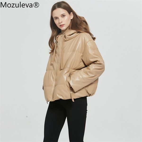 mozuleva women thick warm pu faux leather padded coat winter zipper hooded jacket parka long sleeve pockets outerwear 201226, Black
mozuleva women thick warm pu faux leather padded coat winter zipper hooded jacket parka long sleeve pockets outerwear 201226, Black