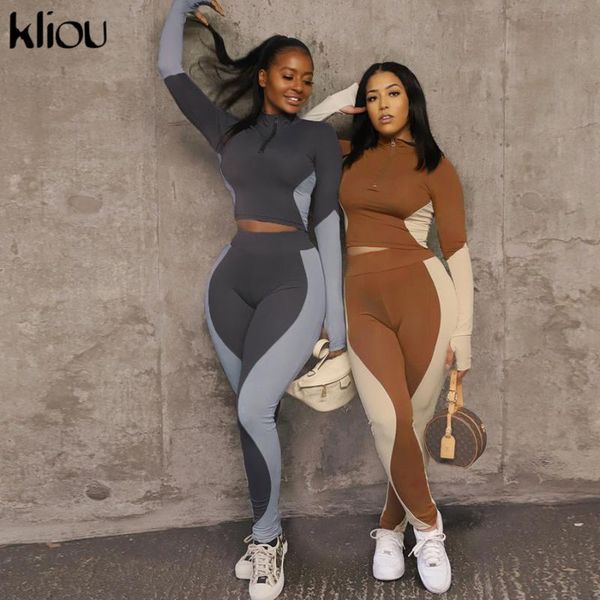 kliou patchwork elastic two piece sets women workout turtleneck zipper high waist pants active casual skinny tracksuits, Gray
kliou patchwork elastic two piece sets women workout turtleneck zipper high waist pants active casual skinny tracksuits, Gray