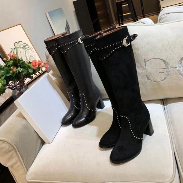 boots women shoes knee high genuine cow leather button zip round toe square heels zapatos de mujer booties1, Black
boots women shoes knee high genuine cow leather button zip round toe square heels zapatos de mujer booties1, Black