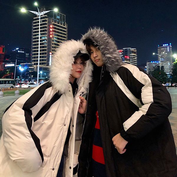 winter lovers wear big collar men's medium length down jacket korean fashion 2020 new cotton padded, Black
winter lovers wear big collar men's medium length down jacket korean fashion 2020 new cotton padded, Black