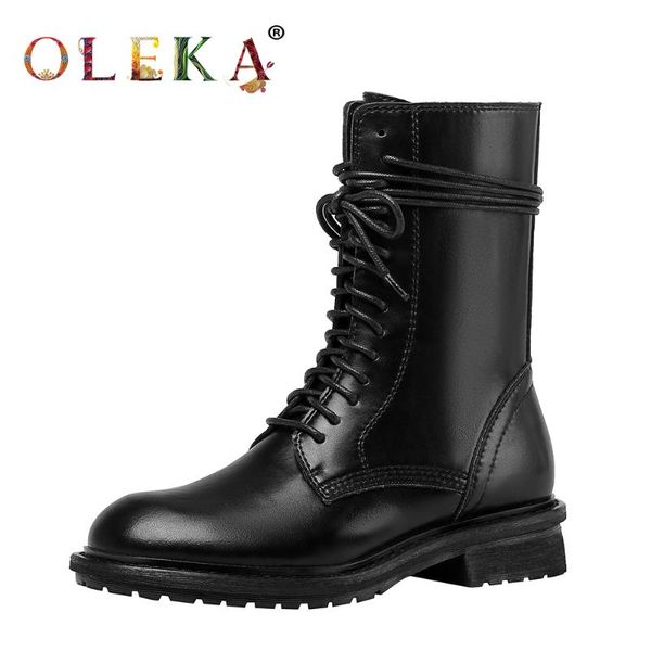 boots oleka leather mid-calf winter women square heel rome round toe neutral style motorcycle as780, Black
boots oleka leather mid-calf winter women square heel rome round toe neutral style motorcycle as780, Black