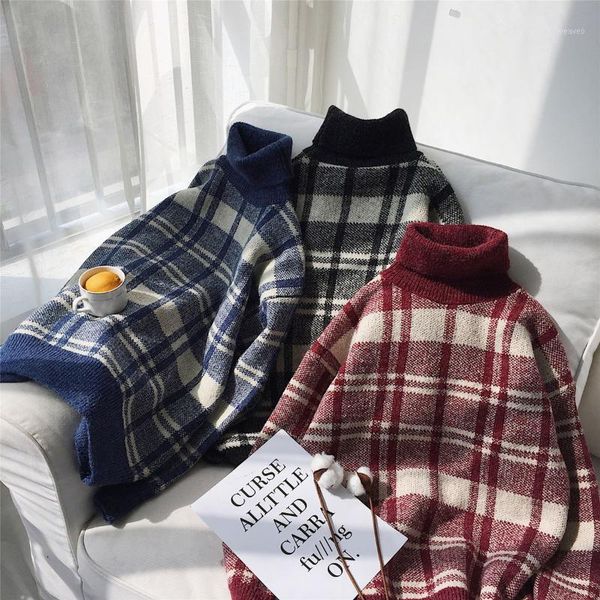 2020 men's fashion turtleneck plaid printing loose coats clothes casual pullovers male youth wool knitting 3-color sweater s-l1, White;black
2020 men's fashion turtleneck plaid printing loose coats clothes casual pullovers male youth wool knitting 3-color sweater s-l1, White;black