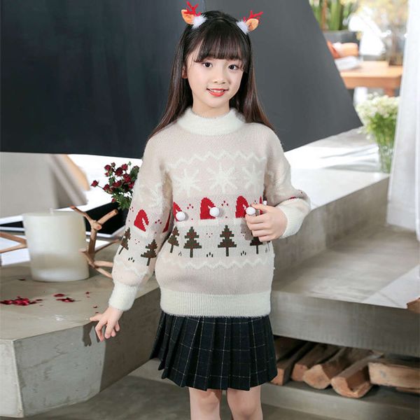 christmas girls' sweater middle age children's t-shirt year wool ball net red fashionable 2020 new winter drs foreign sle, Blue
christmas girls' sweater middle age children's t-shirt year wool ball net red fashionable 2020 new winter drs foreign sle, Blue