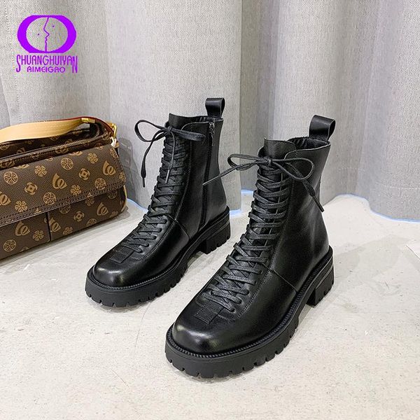 boots aimeigao winter cross-tied cowhide ladies 2021 casual black genuine leather women mid-calf round toe shoes
boots aimeigao winter cross-tied cowhide ladies 2021 casual black genuine leather women mid-calf round toe shoes