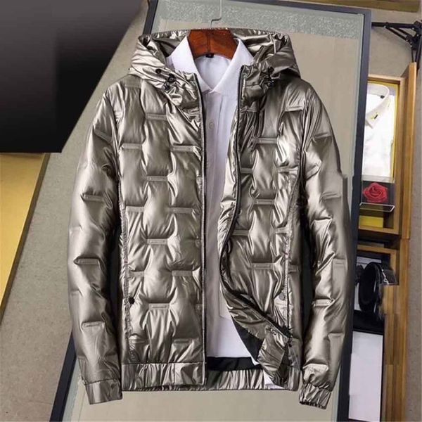 mens clothing embroidery lter fashion down men warm feather winter down-filled hooded thick coat outwear et parka m-4xl, Black