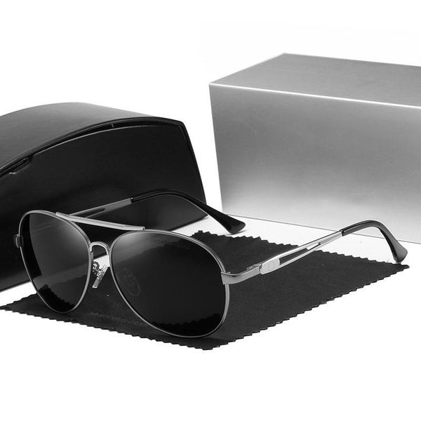 fashion brand sunglasses men polarized uv400 mercede 612 metal pilot retro glasses for driving fishing gafas de sol, White;black
fashion brand sunglasses men polarized uv400 mercede 612 metal pilot retro glasses for driving fishing gafas de sol, White;black