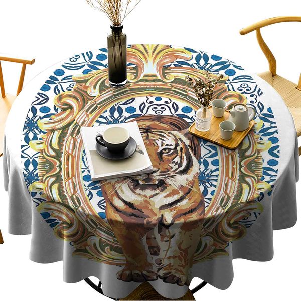 wipeable round table cover large cat crossing from vintage frame japanese design exotic adventure
wipeable round table cover large cat crossing from vintage frame japanese design exotic adventure