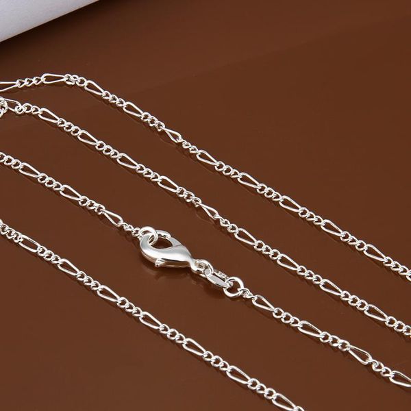 925 stamp silver plated 2mm wide figaro chain necklaces 16-24 inch long necklace accessory jewelry findings
925 stamp silver plated 2mm wide figaro chain necklaces 16-24 inch long necklace accessory jewelry findings