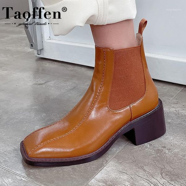 boots taoffen women ankle genuine leather square toe thick heel winter shoes woman short boot office lady footwear size 33-401, Black
boots taoffen women ankle genuine leather square toe thick heel winter shoes woman short boot office lady footwear size 33-401, Black