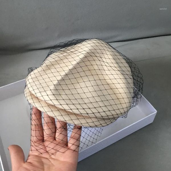 new winter white gauze fold beret caps elegant painter hat fashion and personality berets1, Blue;gray
new winter white gauze fold beret caps elegant painter hat fashion and personality berets1, Blue;gray