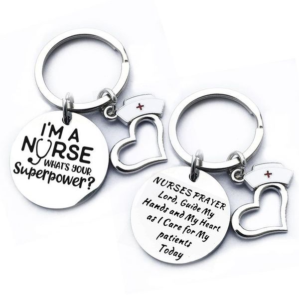 stainless steel nurse keychain i'm a nurse stethoscope keyring heart-shaped pendant nurse keychain medical student gift jewelry accesso, Silver
stainless steel nurse keychain i'm a nurse stethoscope keyring heart-shaped pendant nurse keychain medical student gift jewelry accesso, Silver