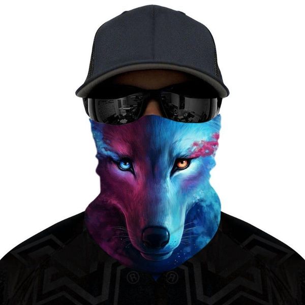 mouth cross-border face fashion mask novelty ring scarf wolf outdoor spots seamless bandana