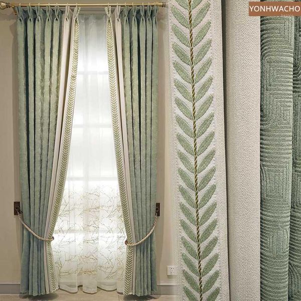 curtain & drapes custom luxury quality fashionable simple natural smooth chenille green cloth blackout tulle panel c2531
curtain & drapes custom luxury quality fashionable simple natural smooth chenille green cloth blackout tulle panel c2531
