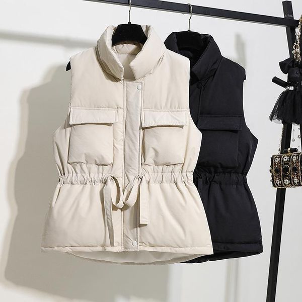 new winter spring warm vest 2020 korean loose coat thickening before short and long waist cotton waistcoat women puffer jacket1, Black;white
new winter spring warm vest 2020 korean loose coat thickening before short and long waist cotton waistcoat women puffer jacket1, Black;white