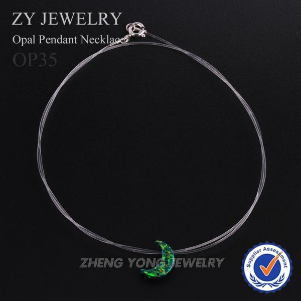 pendant necklaces france transparent nylon chain half moon opal necklace , synthetic bead, Silver
pendant necklaces france transparent nylon chain half moon opal necklace , synthetic bead, Silver