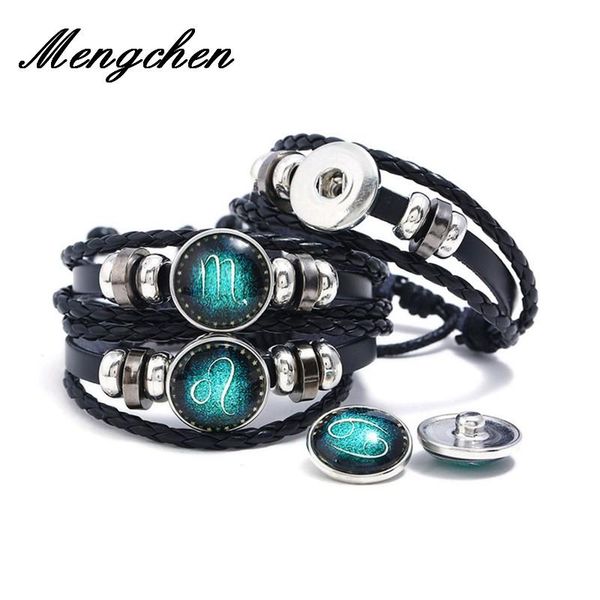 charm bracelets fashion 12 diy constellations weaving black thread adjustable leather for men boys jewelry bangle b, Golden;silver
charm bracelets fashion 12 diy constellations weaving black thread adjustable leather for men boys jewelry bangle b, Golden;silver