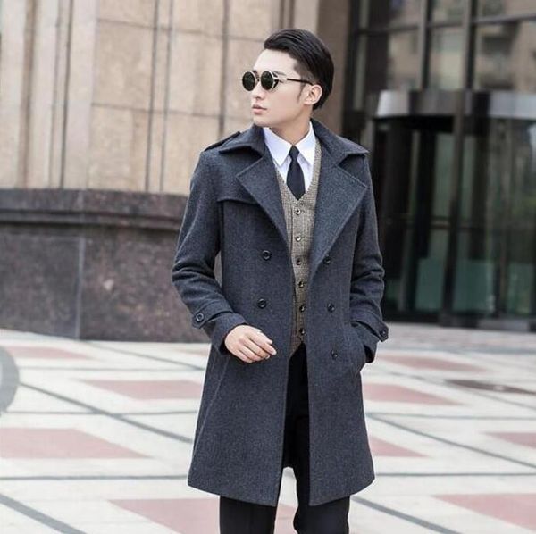 christmas grey woolen coat men double breasted trench coats long sleeves overcoat mens cashmere coat casaco masculino england, Black
christmas grey woolen coat men double breasted trench coats long sleeves overcoat mens cashmere coat casaco masculino england, Black