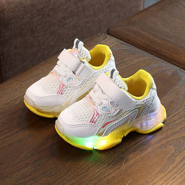 child sport shoes spring luminous fashion breathable kids boys net shoes girls anti-slippery sneakers with light running shoes q0112, Black
child sport shoes spring luminous fashion breathable kids boys net shoes girls anti-slippery sneakers with light running shoes q0112, Black