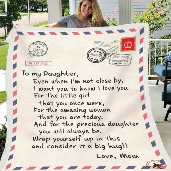 throw blanket express love to our daughter letter blanket 3d print sherpa on bed home textiles gift
throw blanket express love to our daughter letter blanket 3d print sherpa on bed home textiles gift