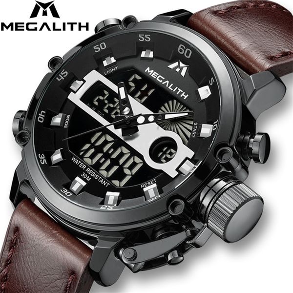 megalith men sports quartz watch men multifunction waterproof luminous wristwatch men dual dispay clock horloges mannen with box t200502, Slivery;brown
megalith men sports quartz watch men multifunction waterproof luminous wristwatch men dual dispay clock horloges mannen with box t200502, Slivery;brown