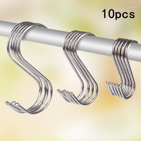 hooks & rails 10pcs stainless steel s-shape hook kitchen bedroom multi-function railing s hanger clasp holder hanging storage tools1
hooks & rails 10pcs stainless steel s-shape hook kitchen bedroom multi-function railing s hanger clasp holder hanging storage tools1