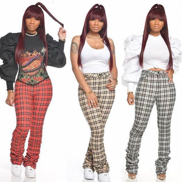 casual plaid high waist ruched stacked flare pant women elastic plus size skinny bell bottom trousers legging sweatpants, Black;white
casual plaid high waist ruched stacked flare pant women elastic plus size skinny bell bottom trousers legging sweatpants, Black;white