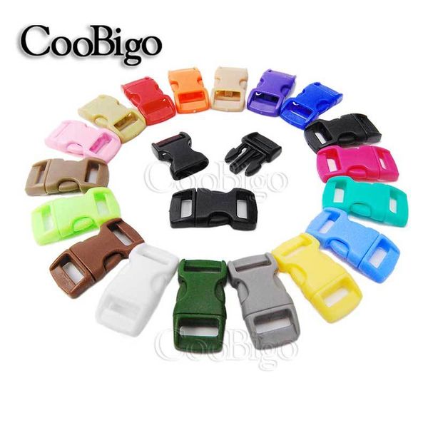 10pcs 3/8"(10mm) colorful curved side release buckle clasps for paracord bracelet backpacks clothes bags outdoor camp parts, Slivery;black
10pcs 3/8"(10mm) colorful curved side release buckle clasps for paracord bracelet backpacks clothes bags outdoor camp parts, Slivery;black
