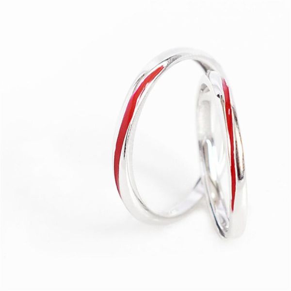 cluster rings sole memory creative cute red line couple 925 sterling silver female resizable opening sri598, Golden;silver
cluster rings sole memory creative cute red line couple 925 sterling silver female resizable opening sri598, Golden;silver