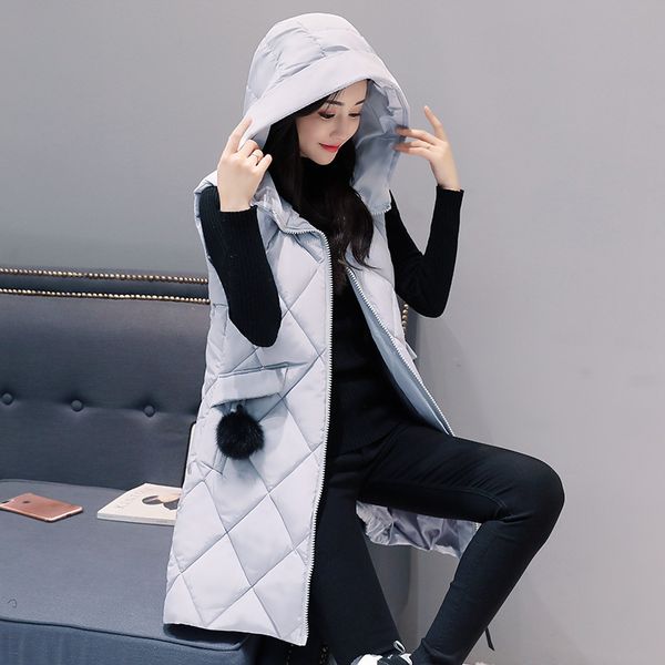 autumn winter vest women waistcoat new fashion female sleeveless jacket hooded warm long vest cotton feminino plus size 201214, Black;white
autumn winter vest women waistcoat new fashion female sleeveless jacket hooded warm long vest cotton feminino plus size 201214, Black;white