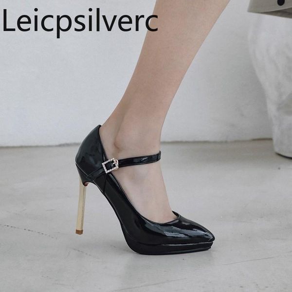 pumps spring and autumn the new fashion pointed shallow mouth buckle fine heel high heel women's shoes plus size 32-43, Black
pumps spring and autumn the new fashion pointed shallow mouth buckle fine heel high heel women's shoes plus size 32-43, Black
