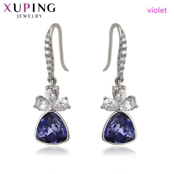 Xuping Jewelry Women Fashion Dangle Earrings with Charms Style Crystals 94817, Silver
Xuping Jewelry Women Fashion Dangle Earrings with Charms Style Crystals 94817, Silver