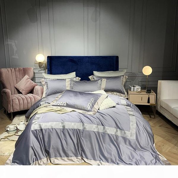 50 five-star l bedding sets size european 4pcs tribute silk duvet cover set luxury bed set