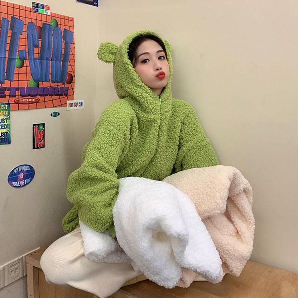 womens hoodies sweatshirts autumn new imitation wool lamb hooded sweater female loose medium length coat, Black
womens hoodies sweatshirts autumn new imitation wool lamb hooded sweater female loose medium length coat, Black