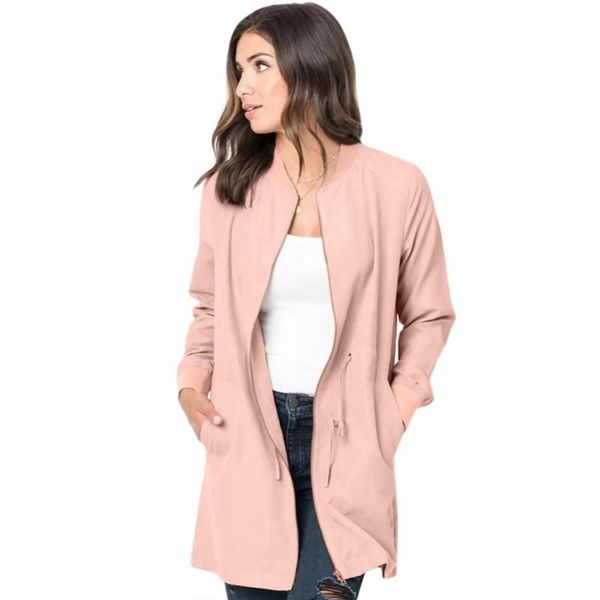 plus size causal windbreaker zipper retractable waist cord adjustable pocket size thin jacket 2020 women's long style outwear, Black;brown
plus size causal windbreaker zipper retractable waist cord adjustable pocket size thin jacket 2020 women's long style outwear, Black;brown