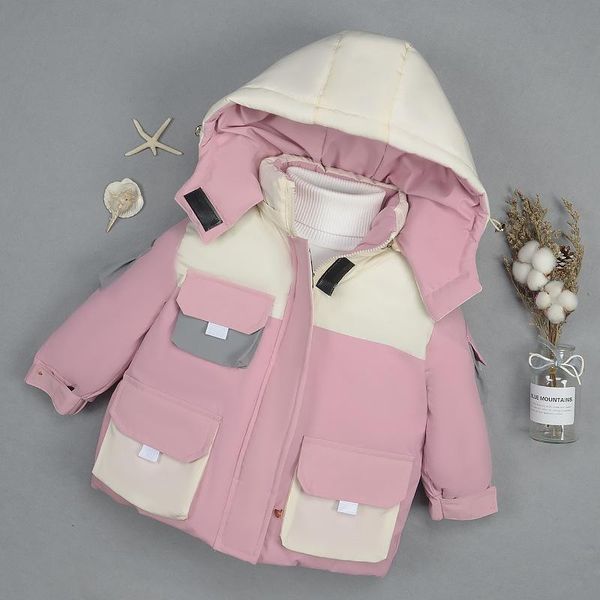 down coat children's wear 2021 winter the girl's air cotton clothes color stitching cotton-padded jacket, Blue;gray
down coat children's wear 2021 winter the girl's air cotton clothes color stitching cotton-padded jacket, Blue;gray