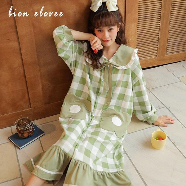 women's nightgowns cute cartoon nightwear cotton sweet princess sleepwear femme nightdress loose homewear plaid plus size pyjama, Black;red
women's nightgowns cute cartoon nightwear cotton sweet princess sleepwear femme nightdress loose homewear plaid plus size pyjama, Black;red