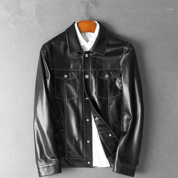 genuine jacket men real sheepskin leather bomber jackets spring autumn plus size 4xl 18076 mf6001, Black
genuine jacket men real sheepskin leather bomber jackets spring autumn plus size 4xl 18076 mf6001, Black