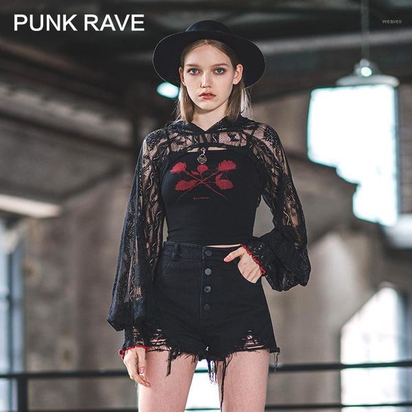 punk rave girl's gothic hollow lace long-sleeved hooded summer short jacket section ultra-thin sun protection women1, Black;brown
punk rave girl's gothic hollow lace long-sleeved hooded summer short jacket section ultra-thin sun protection women1, Black;brown