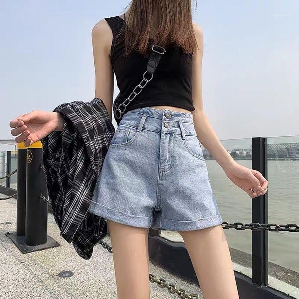 u-swear summer women jeans shorts fashion casual high waist denim shorts korean style vintage women1, Blue 
u-swear summer women jeans shorts fashion casual high waist denim shorts korean style vintage women1, Blue