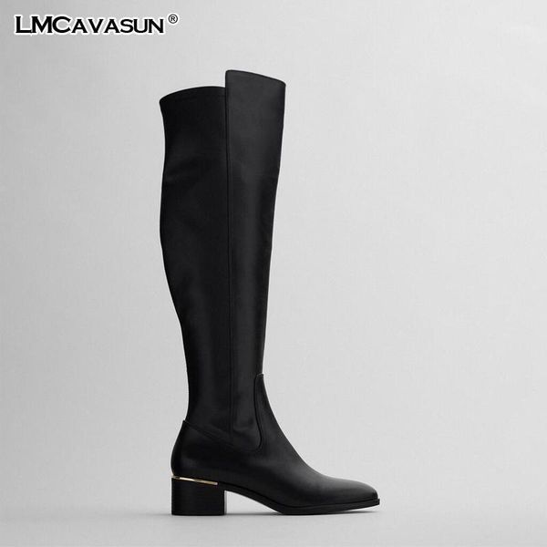 lmcavasun winter new women stretch boots chunky heel platform slip on women over knee boots1, Black
lmcavasun winter new women stretch boots chunky heel platform slip on women over knee boots1, Black