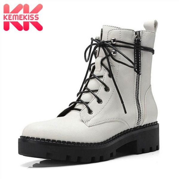 boots kemekiss ankle for women real leather cross strap casual fall winter shoes fashion zipper gothic booties size 34-40, Black
boots kemekiss ankle for women real leather cross strap casual fall winter shoes fashion zipper gothic booties size 34-40, Black